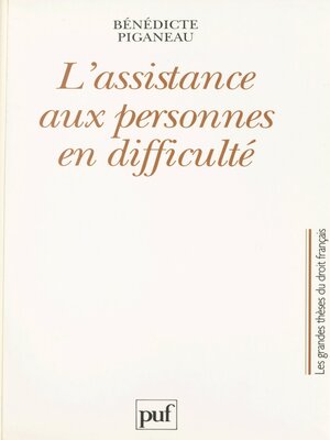 cover image of L'assistance aux personnes en difficulté